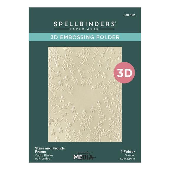 Spellbinders 3D Embossing Folder - Stars and Fronds Frame