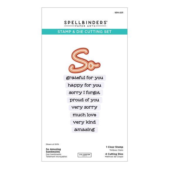 Spellbinders Clear Stamps & Dies - So Amazing Sentiments