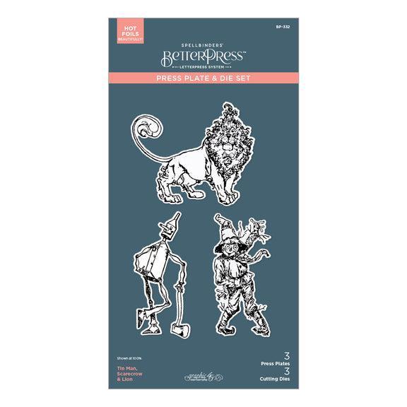 Spellbinders Press Plate & Dies - Tin Man, Scarecrow & Lion