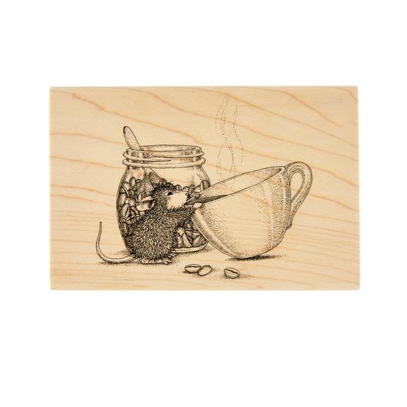 Spellbinders Wood Mount Stamps - House-Mouse Brew-tiful Day