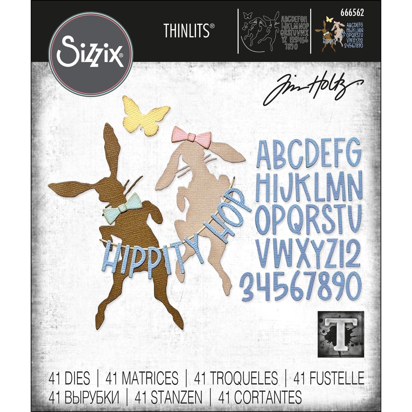 Sizzix Tim Holtz - Thinlits Dies - Vault Hippity Hop