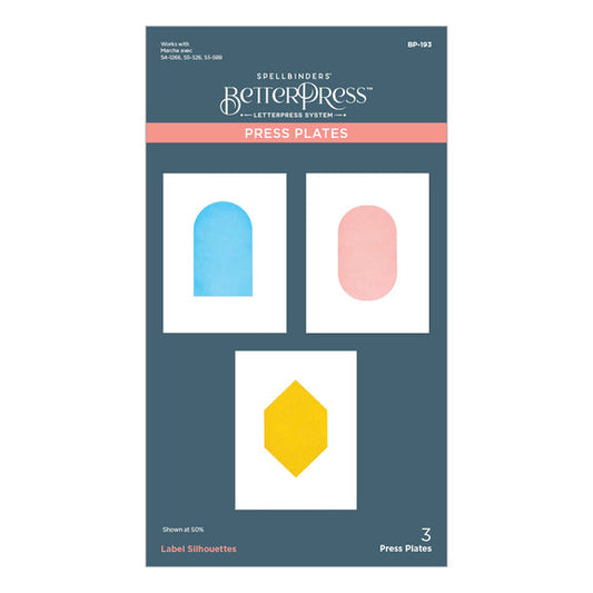 Spellbinders Press Plates - Label Silhouettes