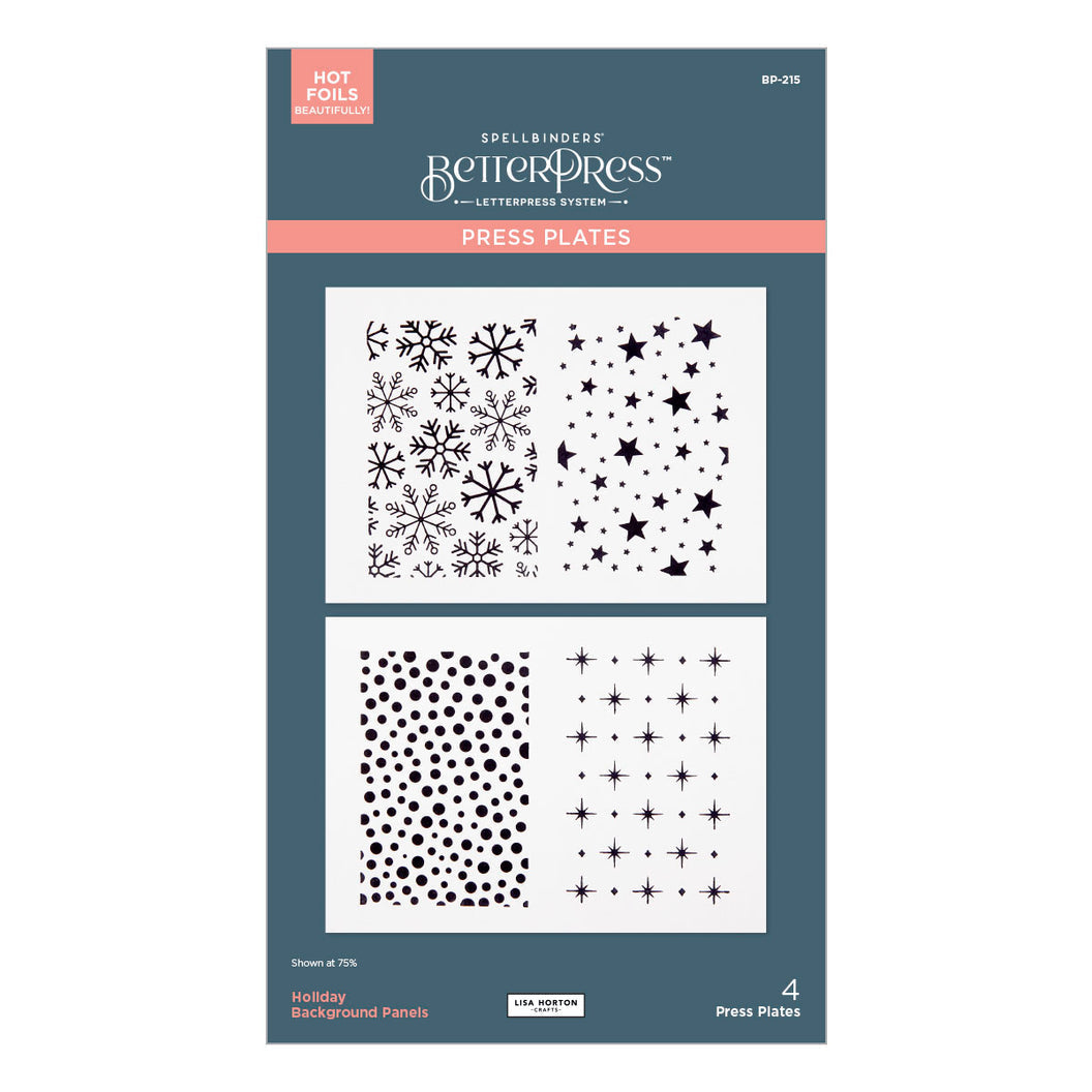 Spellbinders Press Plates - Holiday Backgrounds Panels