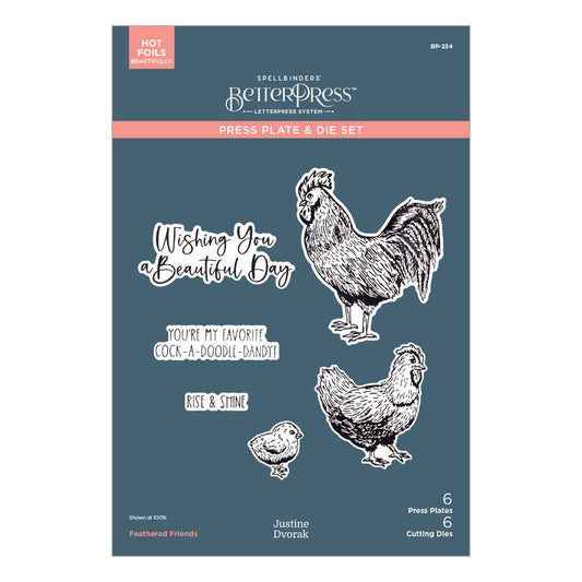 Spellbinders Press Plates & Dies - Feathered Friends