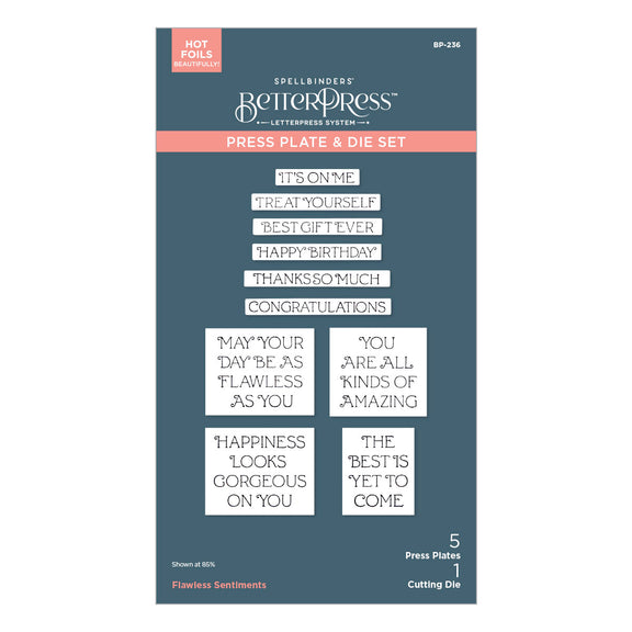 Spellbinders Press Plates & Dies - Flawless Sentiments