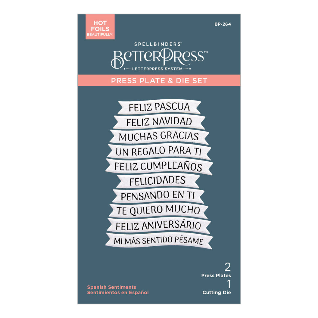 Spellbinders Press Plates & Dies - Spanish Sentiments