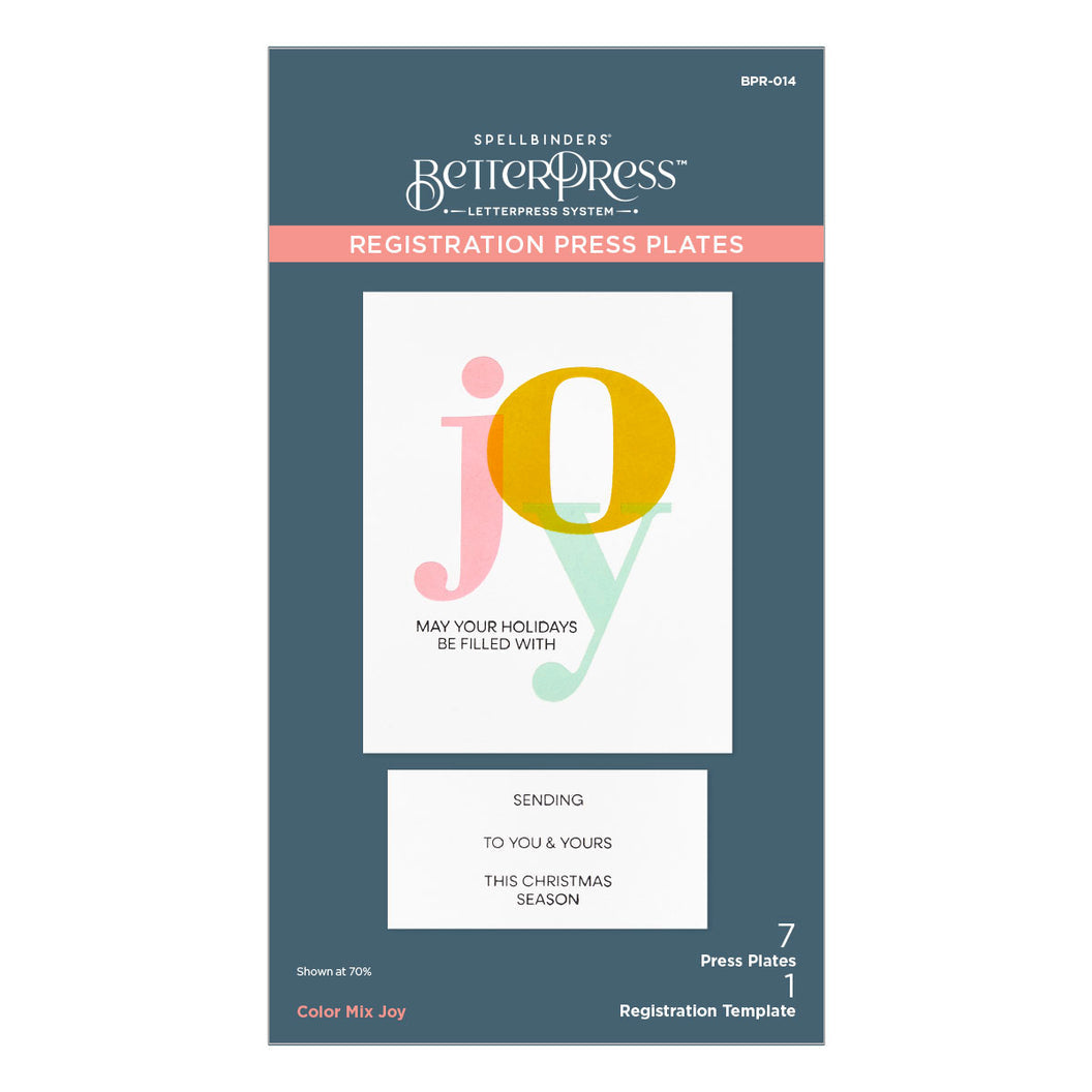 Spellbinders Registration Press Plates - Color Mix Joy