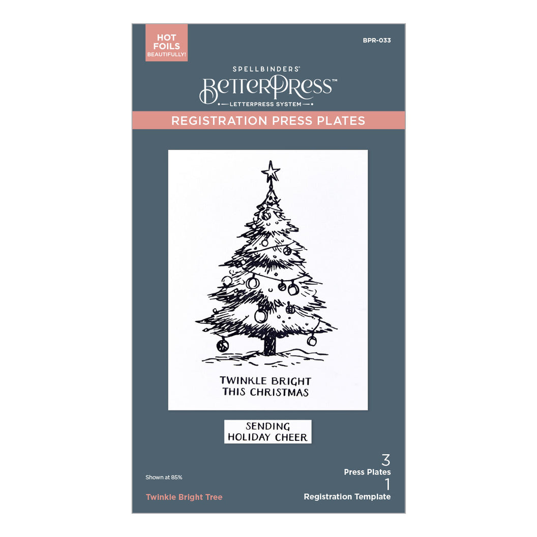 Spellbinders Registration Press Plates - Twinkle Bright Tree