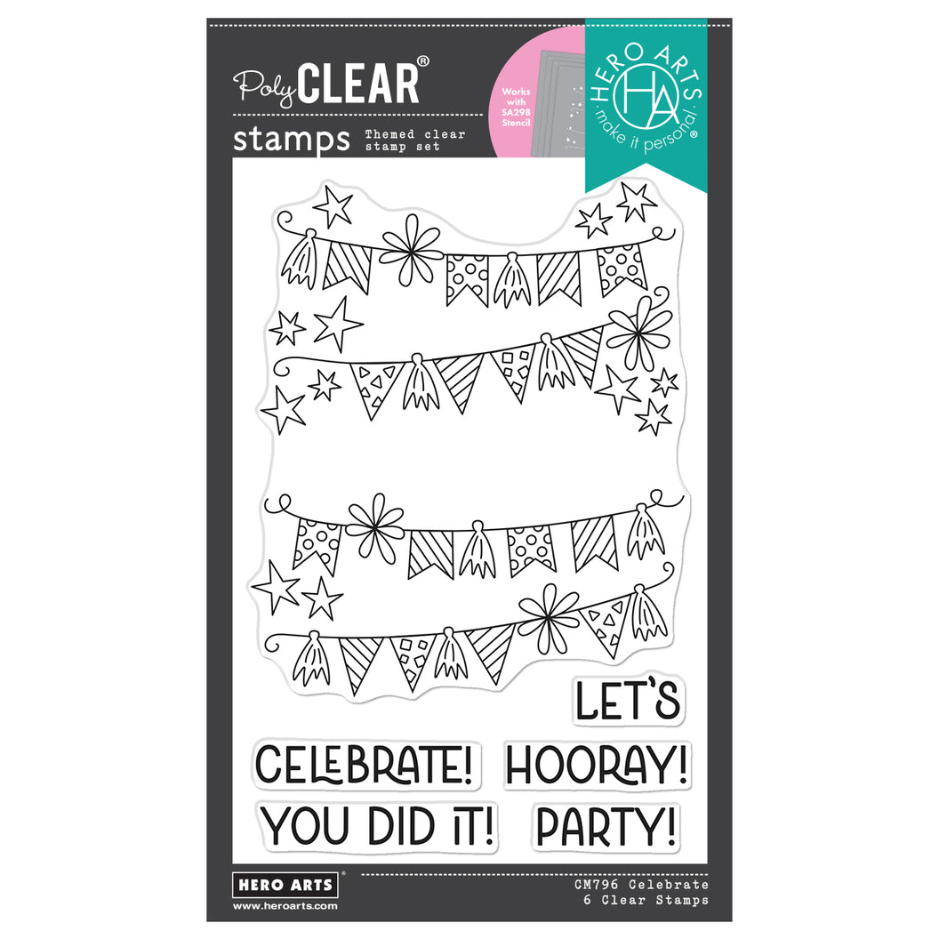 Hero Arts Clear Stamps - Celebrate