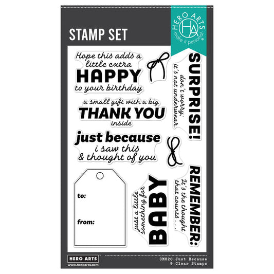 Hero Arts Clear Stamps - Just Because