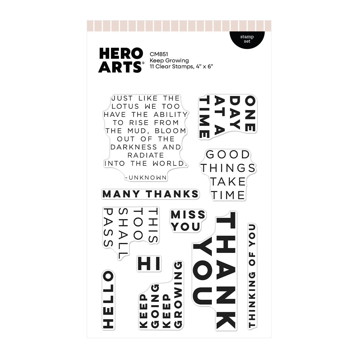 Hero Arts Clear Stamps - Keep Growing