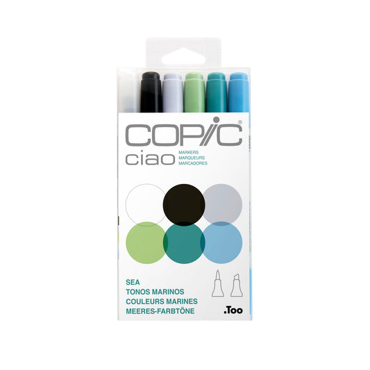 Copic Ciao Marker Set - Sea, 6 pk