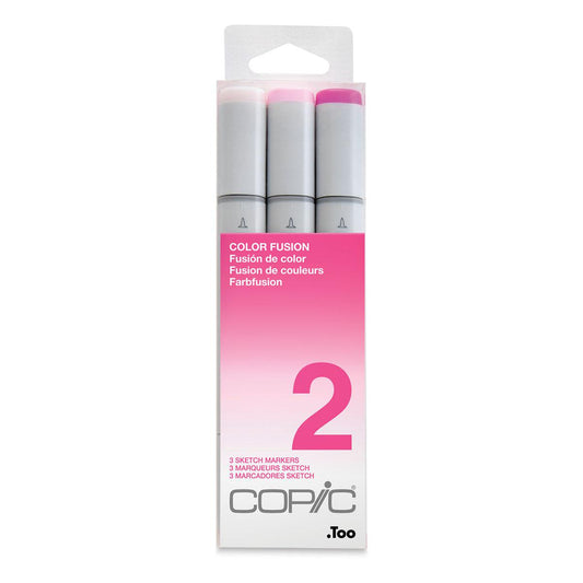 Copic Sketch Color Fusion Markers - Set 2 Pinks, 3 pk