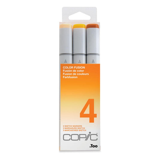 Copic Sketch Color Fusion Markers - Set 4 Oranges, 3 pk