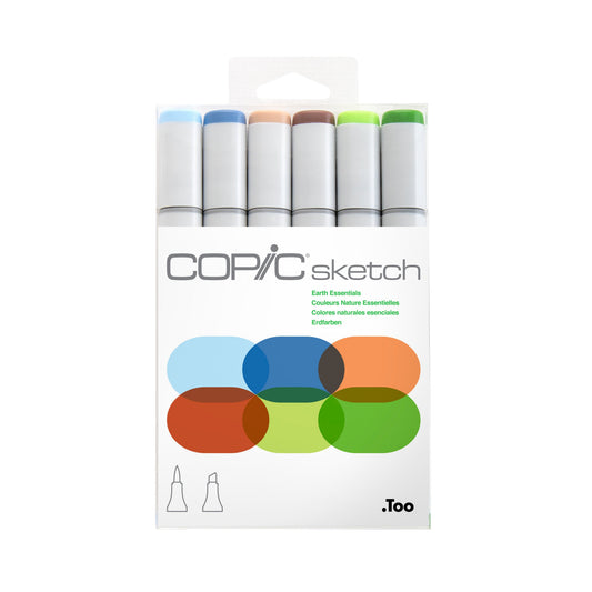 Copic Sketch Marker Set - Earth Essentials, 6 pk