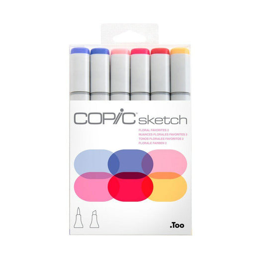 Copic Sketch Marker Set - Floral Favorites 2, 6 pk
