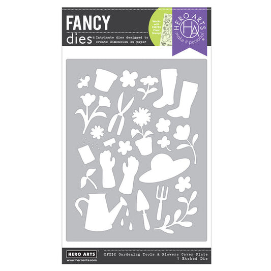 Hero Arts Dies - Gardening Tools & Flowers Cover Plate
