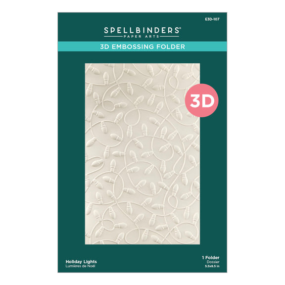 Spellbinders 3D Embossing Folder - Holiday Lights