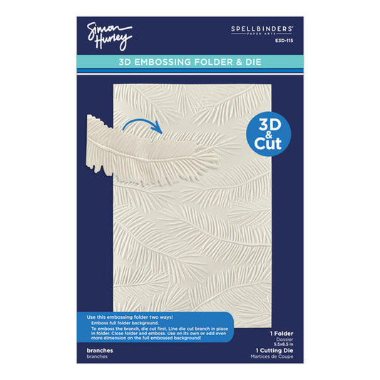 Spellbinders 3D Embossing Folder & Die - Branches