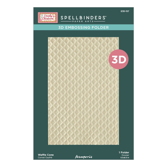Spellbinders 3D Embossing Folder - Waffle Cone