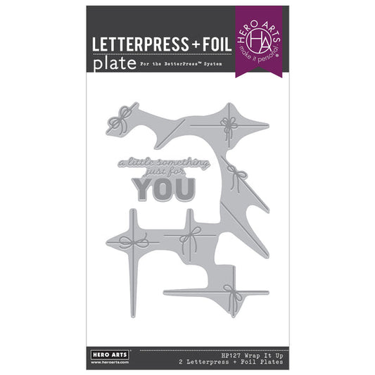 Hero Arts Letterpress + Foil Plate - Wrap it Up