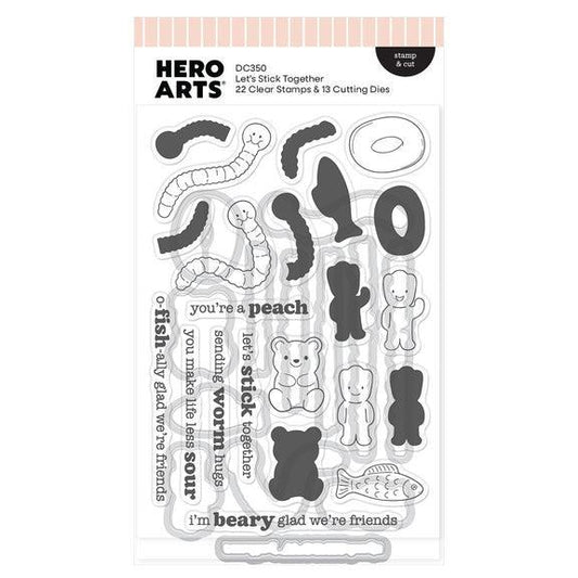 Hero Arts Stamp & Cut - Let's Stick Together