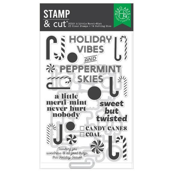 Hero Arts Stamp & Cut - A Little Merri-Mint