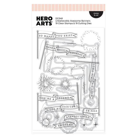 Hero Arts Stamp & Cut - Unbelievably Awesome Banners