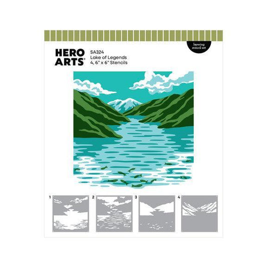Hero Arts Stencils - Lake of Legends