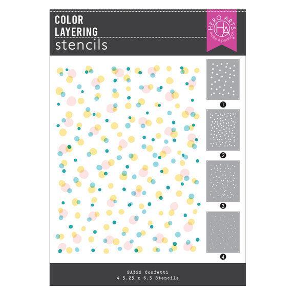 Hero Arts Stencils - Color Layering Confetti