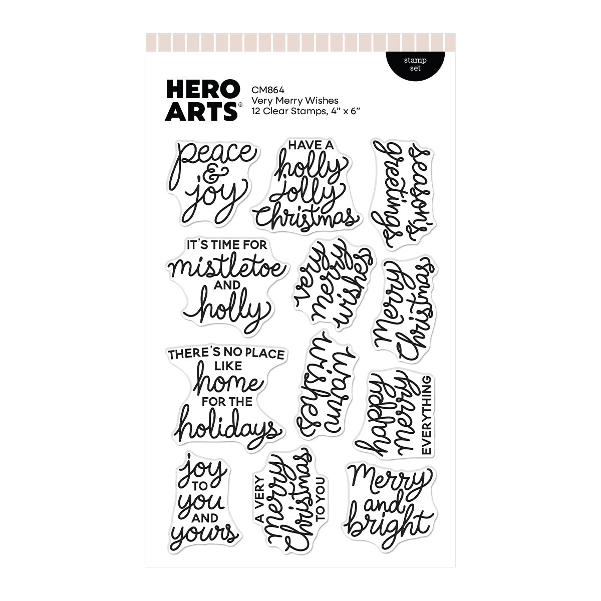Hero Arts Clear Stamps - Very Merry Wishes