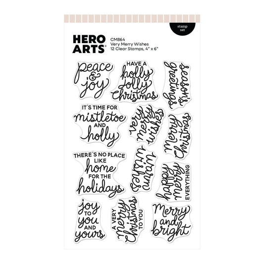Hero Arts Clear Stamps - Very Merry Wishes