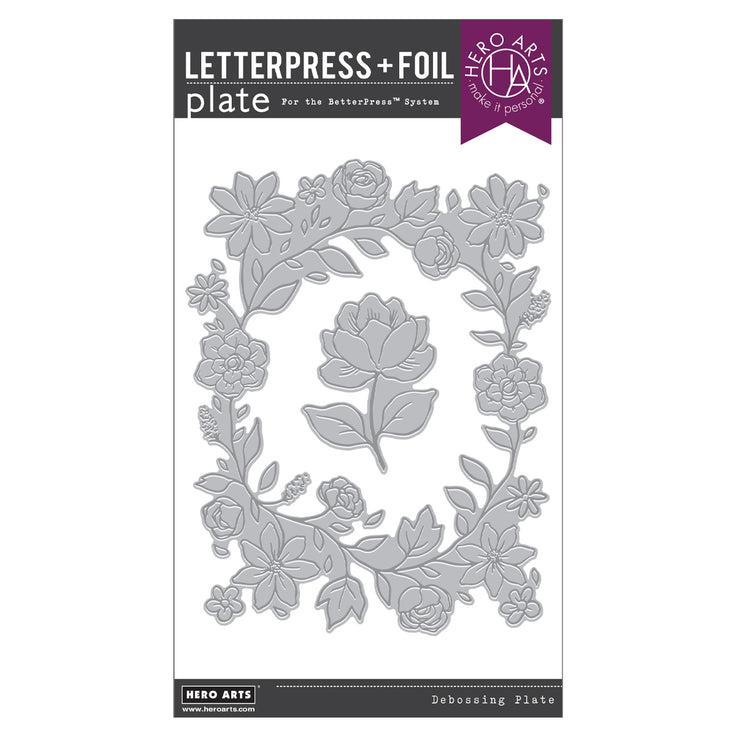 Hero Arts Letterpress + Foil Plate - Floral Border