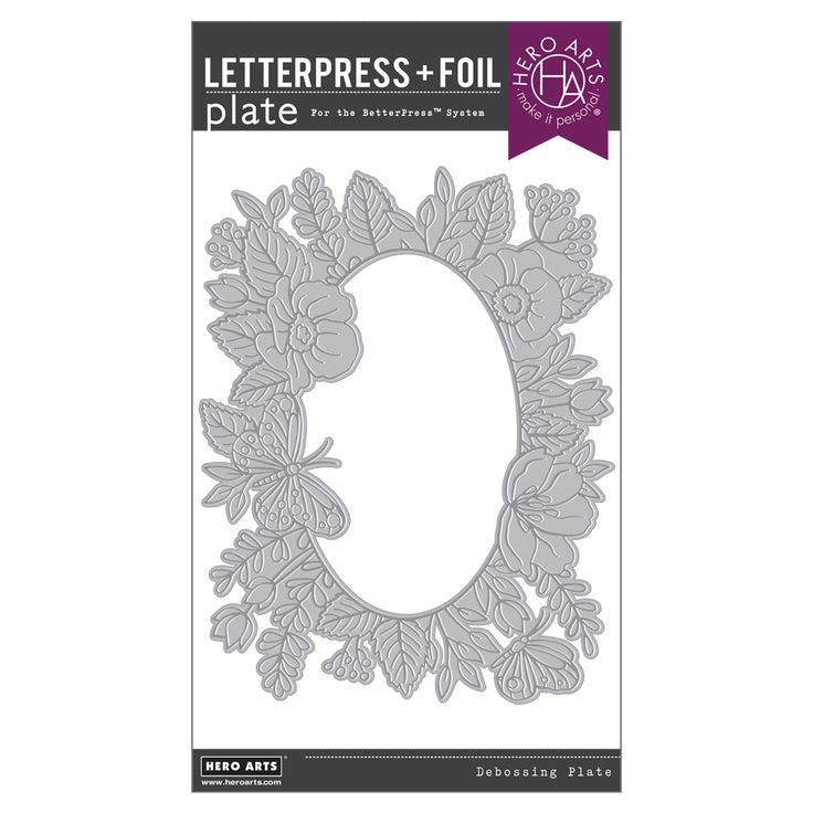 Hero Arts Letterpress + Foil Plate - Floral Frame