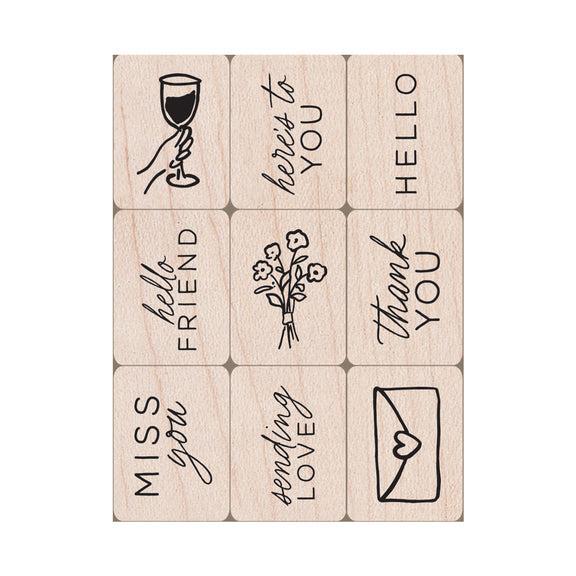 Hero Arts Mini Tub Woodblock Stamps - Everyday