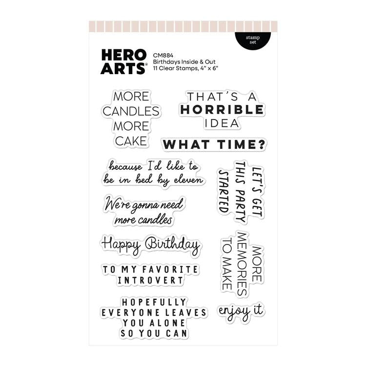 Hero Arts Clear Stamps - Birthdays Inside & Out