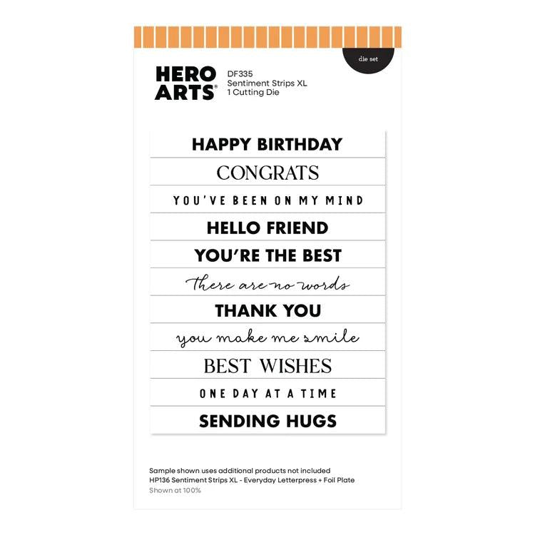 Hero Arts Dies - Sentiment Strips XL