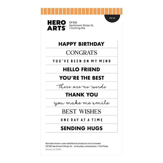 Hero Arts Dies - Sentiment Strips XL
