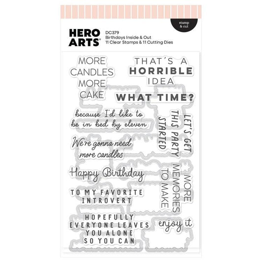 Hero Arts Stamp & Cut - Birthdays Inside & Out