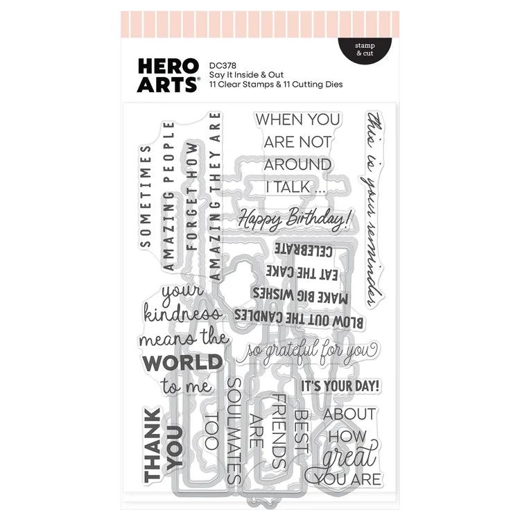 Hero Arts Stamp & Cut - Say It Inside & Out