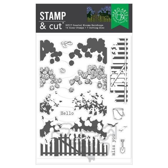Hero Arts Stamp & Cut - Coastal Blooms HeroScape