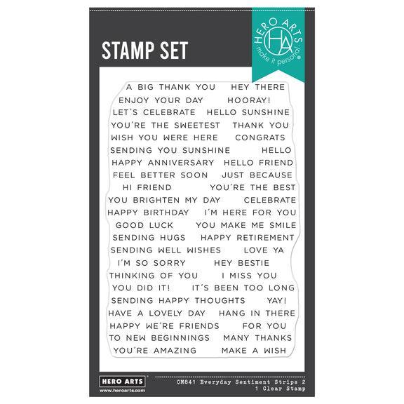 Hero Arts Clear Stamps - Everyday Sentiment Strips 2