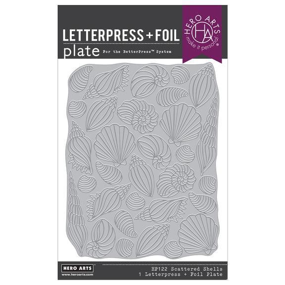 Hero Arts Letterpress + Foil Plate - Scattered Shells