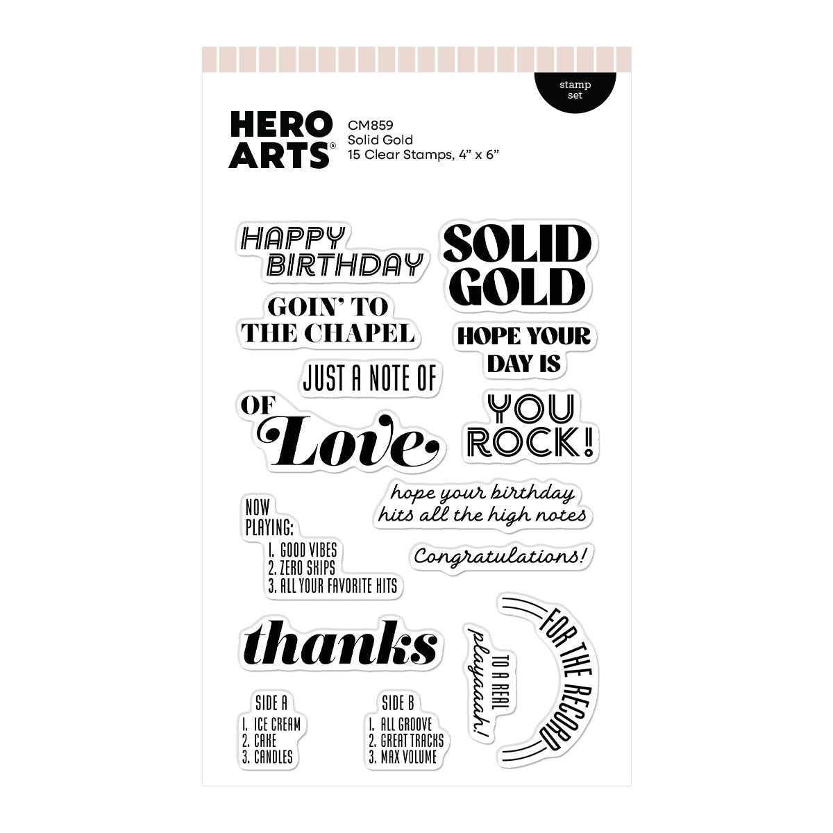Hero Arts Clear Stamps - Solid Gold