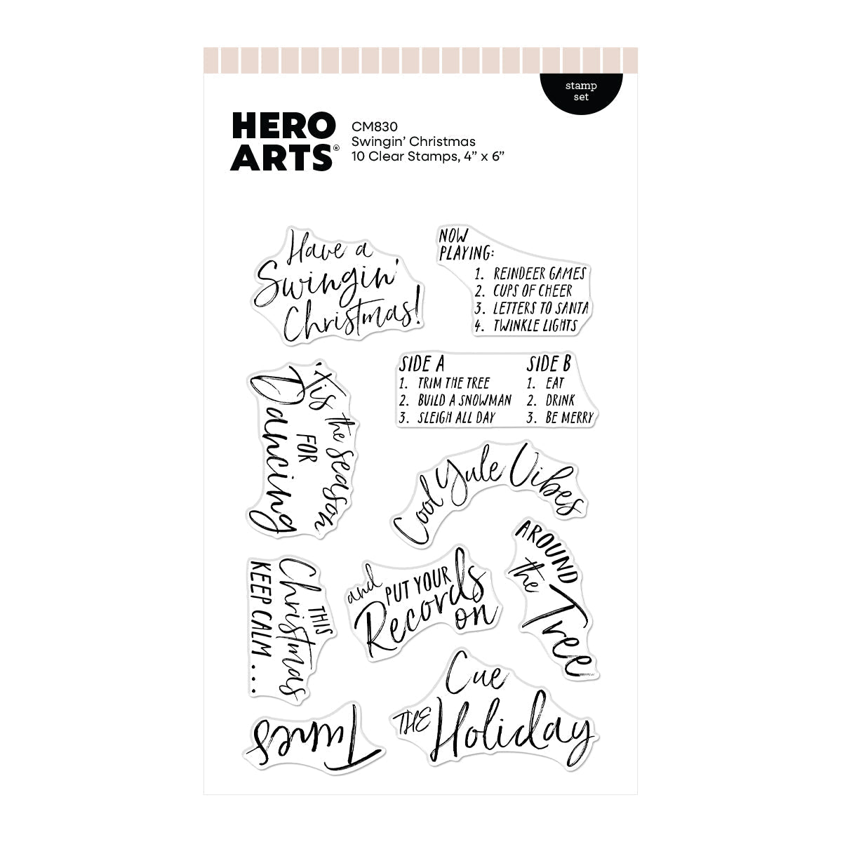 Hero Arts Clear Stamps - Swingin' Christmas