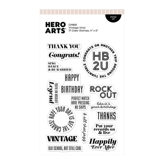 Hero Arts Clear Stamps - Vintage Vinyl