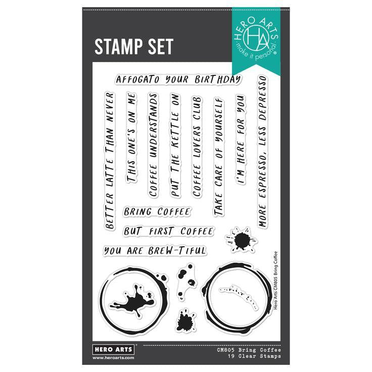 Hero Arts Clear Stamps - Bring Coffee