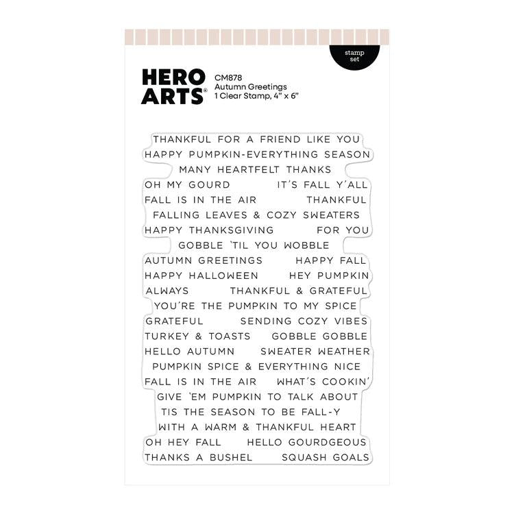 Hero Arts Clear Stamps - Autumn Greetings