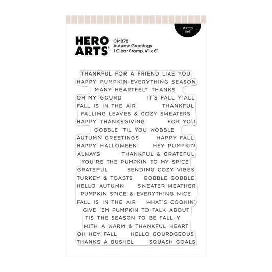 Hero Arts Clear Stamps - Autumn Greetings