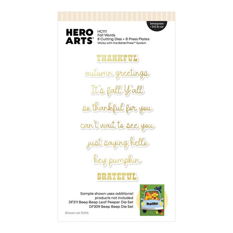 Hero Arts Letterpress + Foil & Cut - Fall Words
